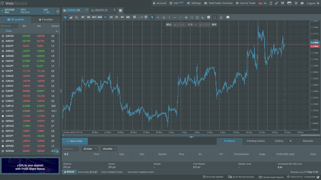 Trading desk R WebTrader