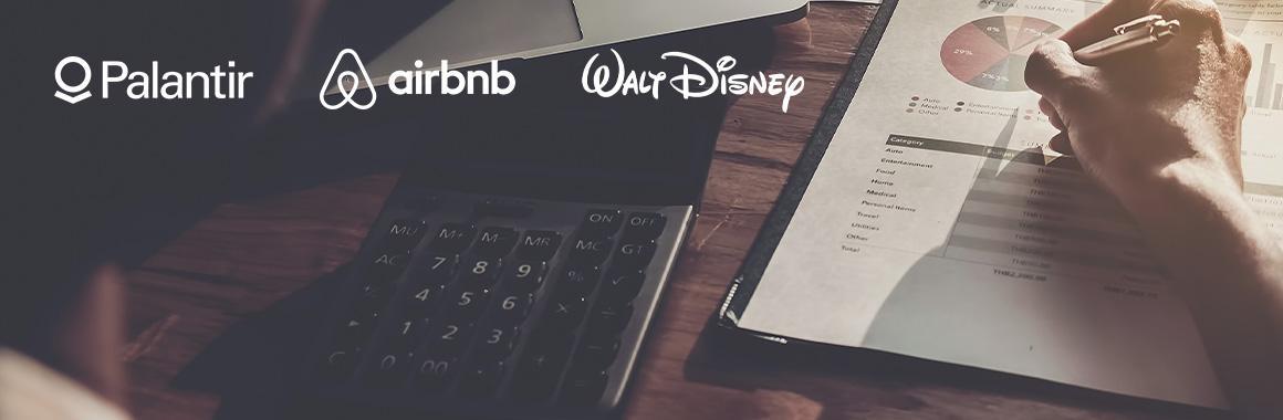 Quarterly Reports of Walt Disney, Airbnb, and Palantir