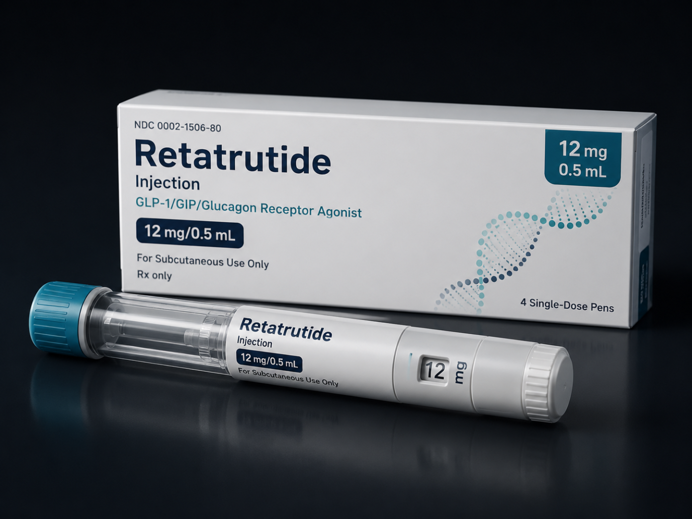 Illustration of Eli Lilly's experimental drug Retatrutide