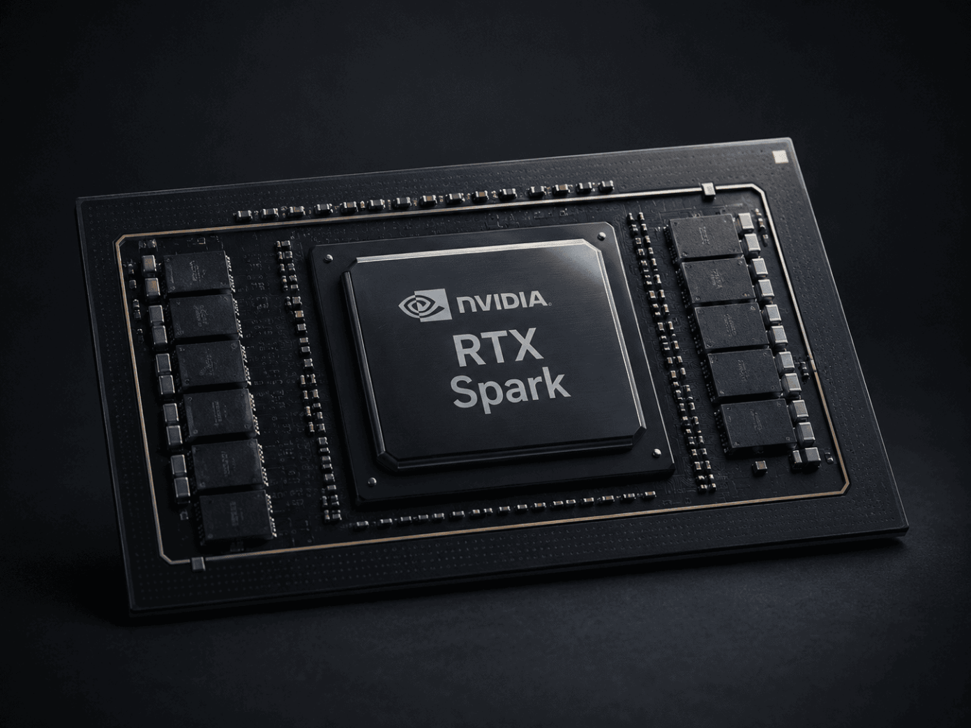 NVIDIA RTX Spark chip illustration on a circuit board