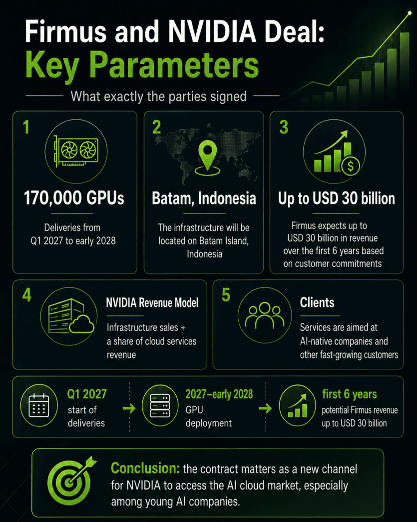 Key parameters of the NVIDIA agreement with Firmus